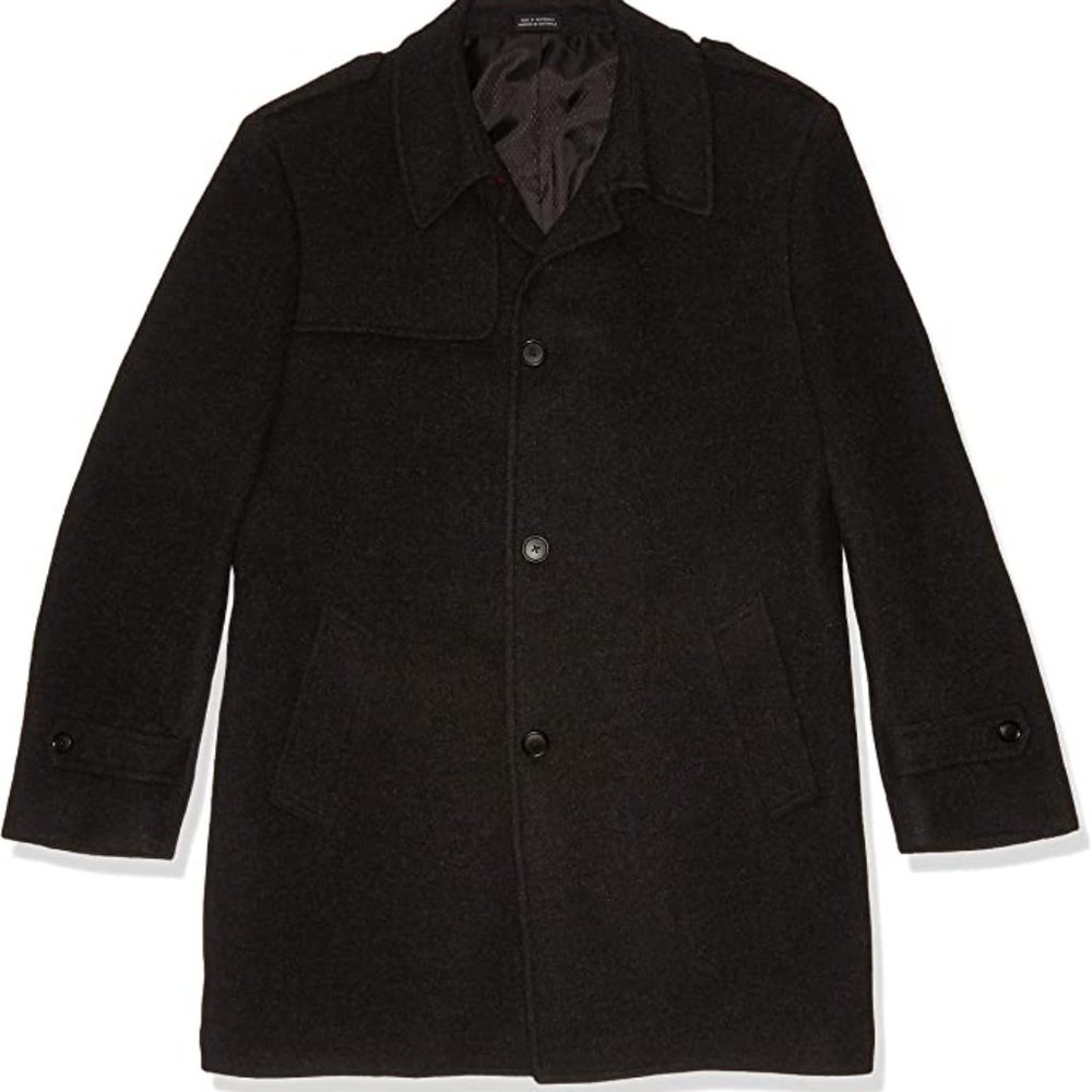 NWT Kenneth Cole Ember Single Breasted Trench Coat Charcoal Size R42 $220 BB370